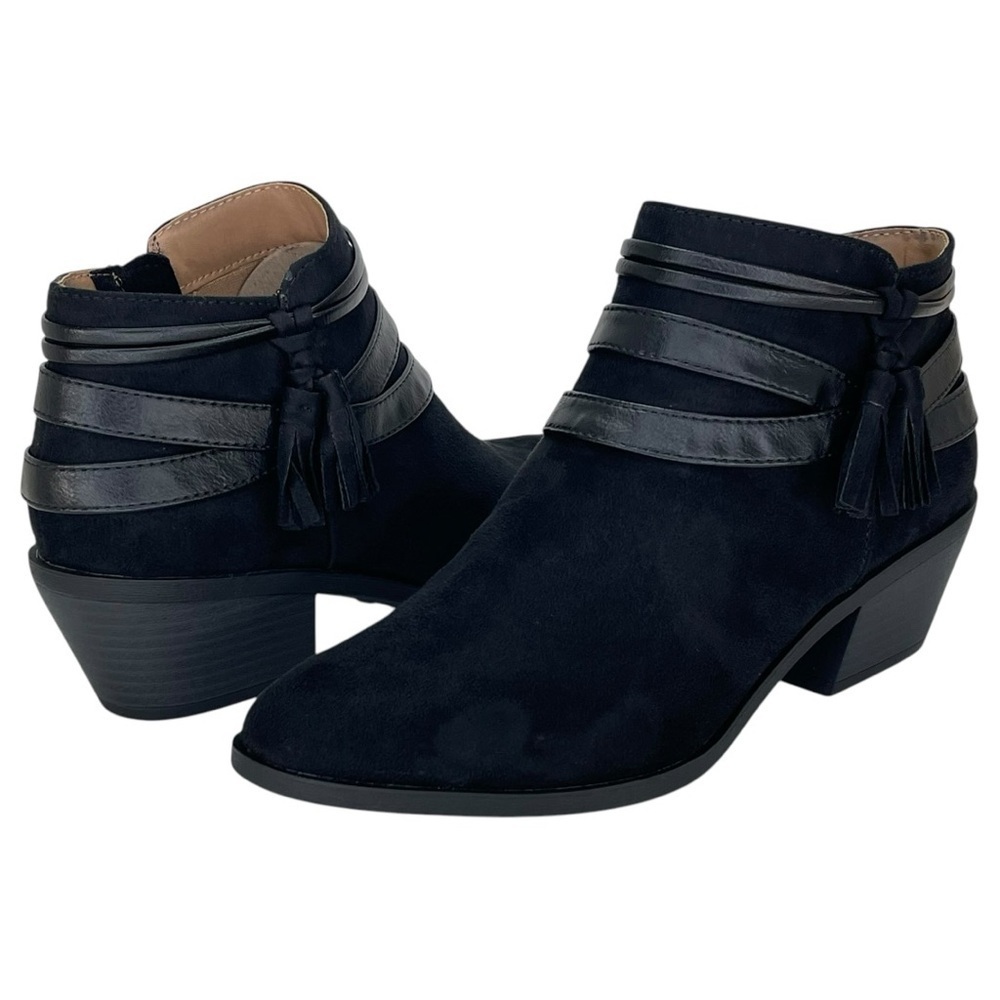 LifeStride Paloma Black Microsuede Womens Ankle Boots Size 8.5M - Picture 9 of 11